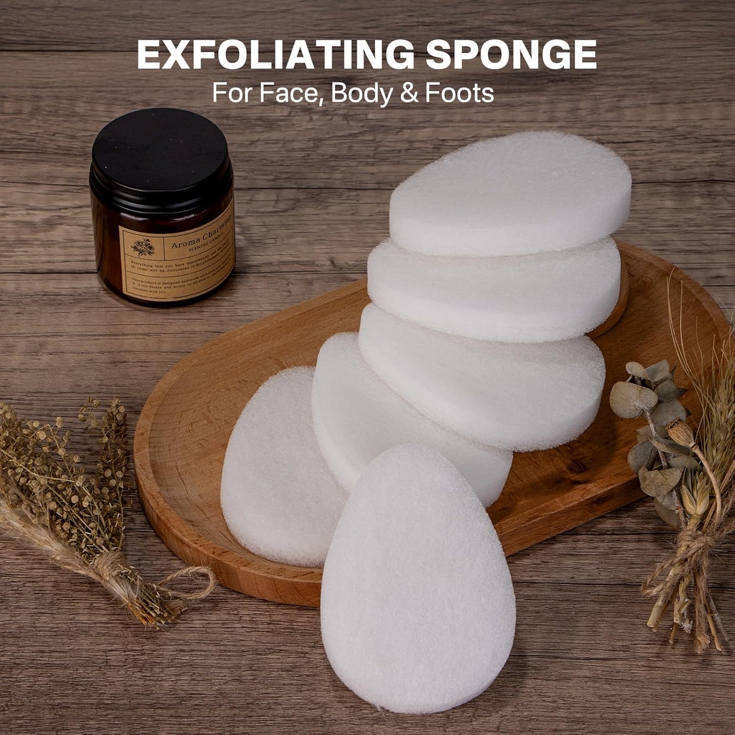 Exfoliating Facial Sponge - Daily Cleansing Face Scrubber Exfoliator, Makeup Blackhead Remover Tools, Face Scrub Brush, Reusable Exfoliating Pads for Women