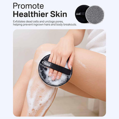 Exfoliating Body Scrubber (2 Pack), Body Exfoliator Scrubber, Exfoliating Sponge for Shower Bath, Shower Loofah Luffa Lufa with Handle, Dead Skin Exfoliator for Body Scrub, Men Women