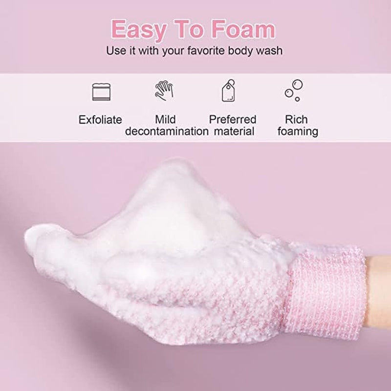 Heavy Exfoliating Gloves, Exfoliating Body Scrubber for Bath Shower Exfoliation, Body Scrub Exfoliator for Dead Skin Remover, Exfoliate Sponge Loofah Washcloth Mitt Men Women