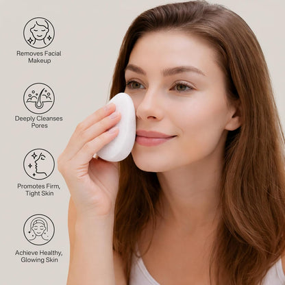 Exfoliating Facial Sponge - Daily Cleansing Face Scrubber Exfoliator, Makeup Blackhead Remover Tools, Face Scrub Brush, Reusable Exfoliating Pads for Women