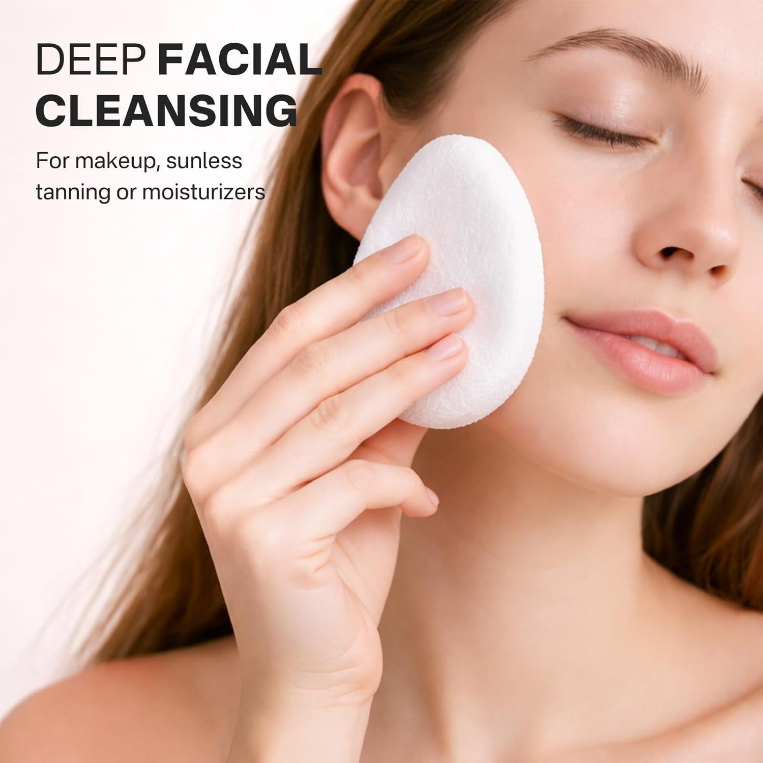 Exfoliating Facial Sponge - Daily Cleansing Face Scrubber Exfoliator, Makeup Blackhead Remover Tools, Face Scrub Brush, Reusable Exfoliating Pads for Women