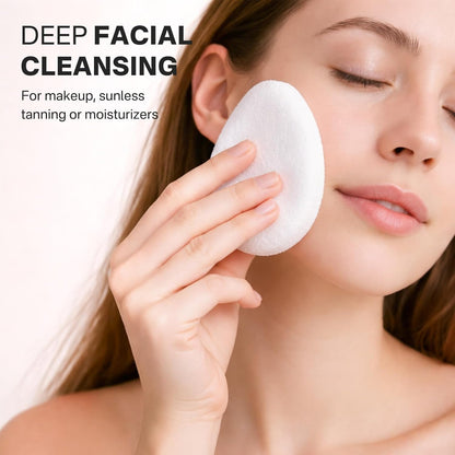 Exfoliating Facial Sponge - Daily Cleansing Face Scrubber Exfoliator, Makeup Blackhead Remover Tools, Face Scrub Brush, Reusable Exfoliating Pads for Women